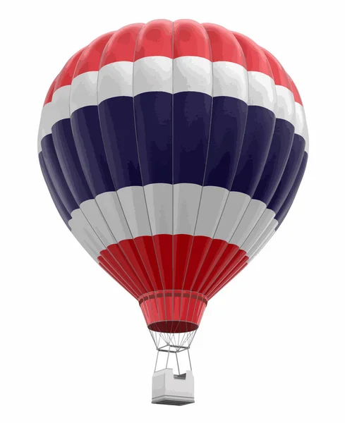 Horkovzdušný Balón Thajskou Vlajkou Obraz Ořezovou Cestou — Stockový vektor