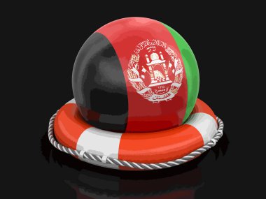 Lifebuoy Afganistan Afganisi bayrağı ile top