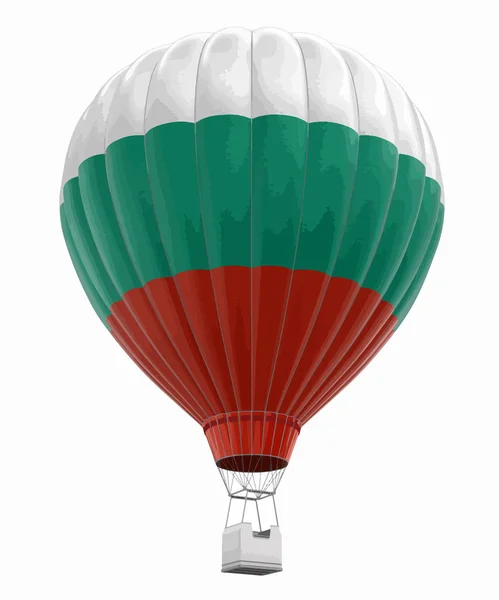 Hot Air Balloon Bulgarian Flag Image Clipping Path — Stock Vector