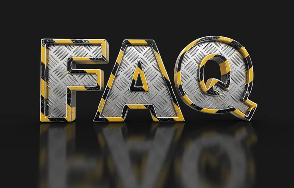 Metal Faq Text Image Clipping Path — Stock Photo, Image