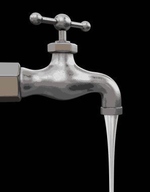 Musluk suyu. Görüntü kırpma yolu ile