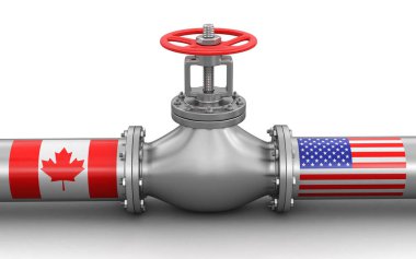 Bayrakları ile boru hattı. Görüntü kırpma yolu ile