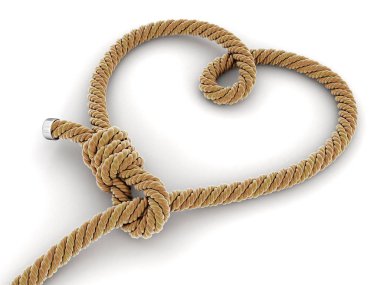 Kalp şekilden ip. Görüntü kırpma yolu ile