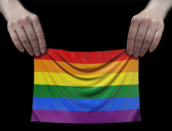 Flaga Lgbt Ręce — Wektor stockowy