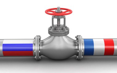 Bayrakları ile boru hattı. Görüntü kırpma yolu ile