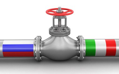 Bayrakları ile boru hattı. Görüntü kırpma yolu ile