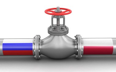 Bayrakları ile boru hattı. Görüntü kırpma yolu ile