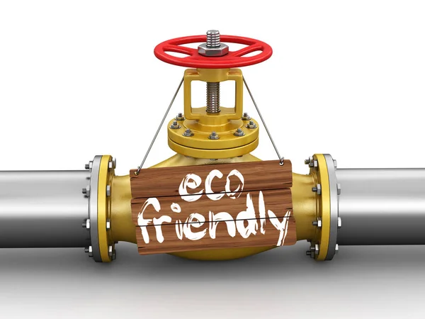 Gasoducto Con Ecológico Ruta Recorte Incluido — Foto de Stock
