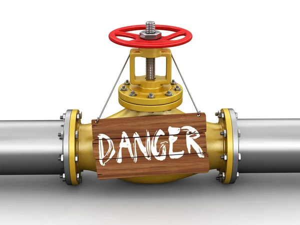 Csővezeték Veszély Kép Vágógörbe — Stock Fotó