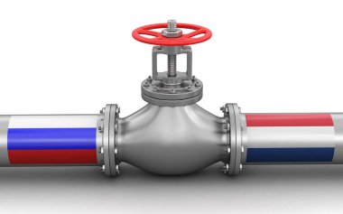 Bayrakları ile boru hattı. Görüntü kırpma yolu ile