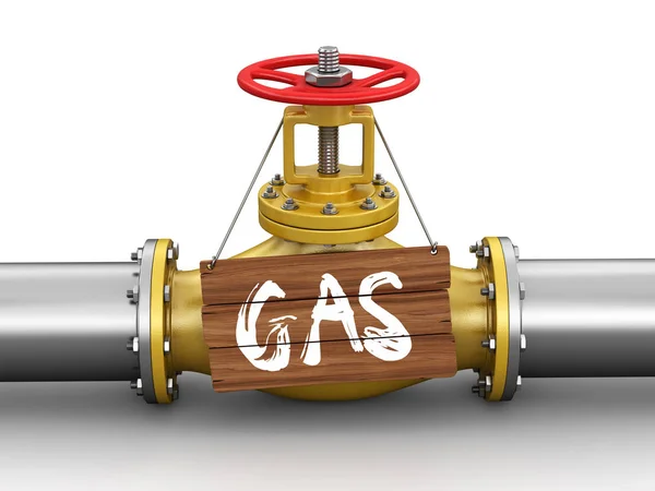 Gasdotto Con Gas Immagine Con Percorso Ritaglio — Foto Stock