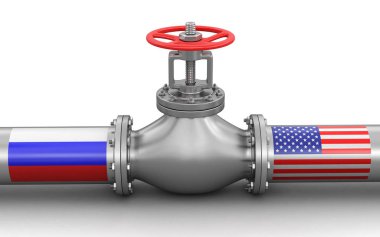 Bayrakları ile boru hattı. Görüntü kırpma yolu ile