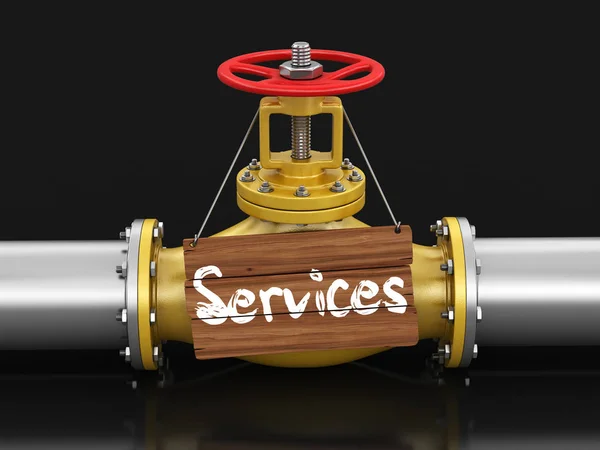 Pipeline Services Imagem Com Caminho Recorte — Fotografia de Stock