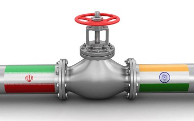 Bayrakları ile boru hattı. Görüntü kırpma yolu ile