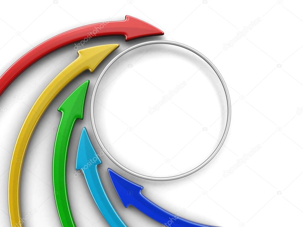 Circular Graph. Image with clipping path