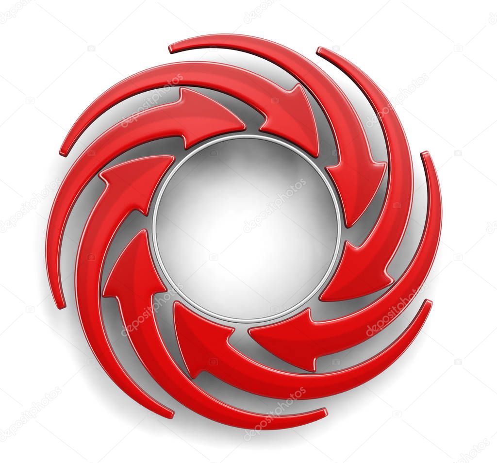 Circular Graph. Image with clipping path