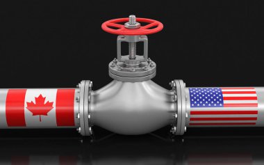 Bayrakları ile boru hattı. Görüntü kırpma yolu ile