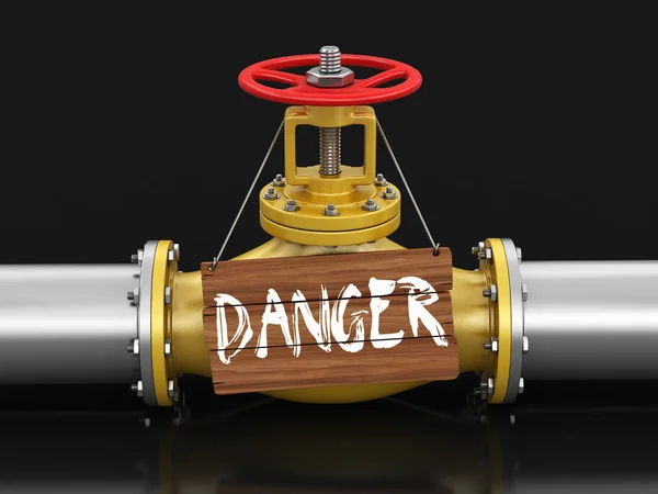 Csővezeték Veszély Kép Vágógörbe — Stock Fotó