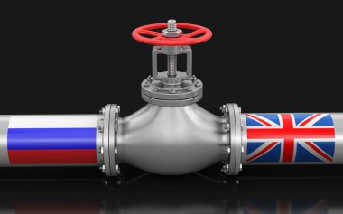 Bayrakları ile boru hattı. Görüntü kırpma yolu ile