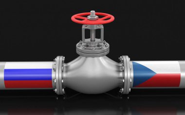 Bayrakları ile boru hattı. Görüntü kırpma yolu ile