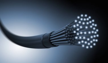 Optik fiber kablo 3D görüntü