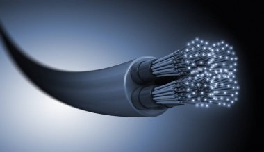 Optik fiber kablo 3D görüntü