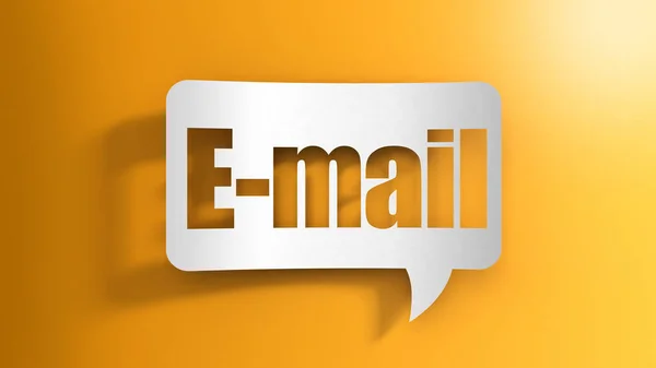Bąbelek Mowy Znakiem Mail — Zdjęcie stockowe