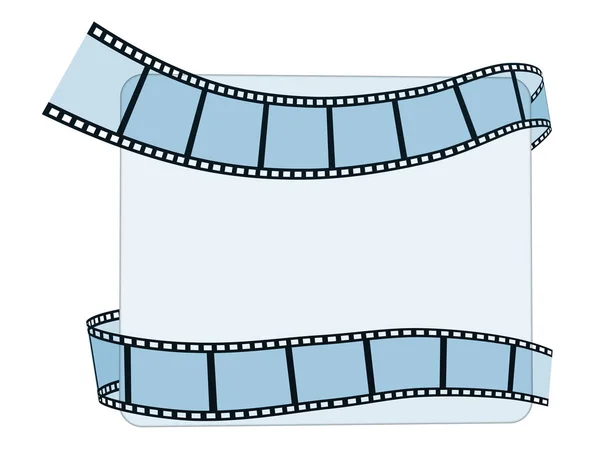 3d film strip on white