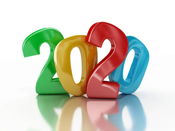 New Year 2020 Image Clipping Path — Stock Photo, Image