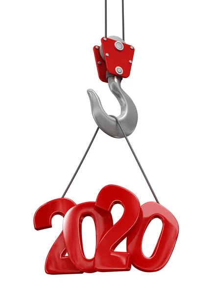 2020 Crane Hook Image Clipping Path — Stock Photo, Image