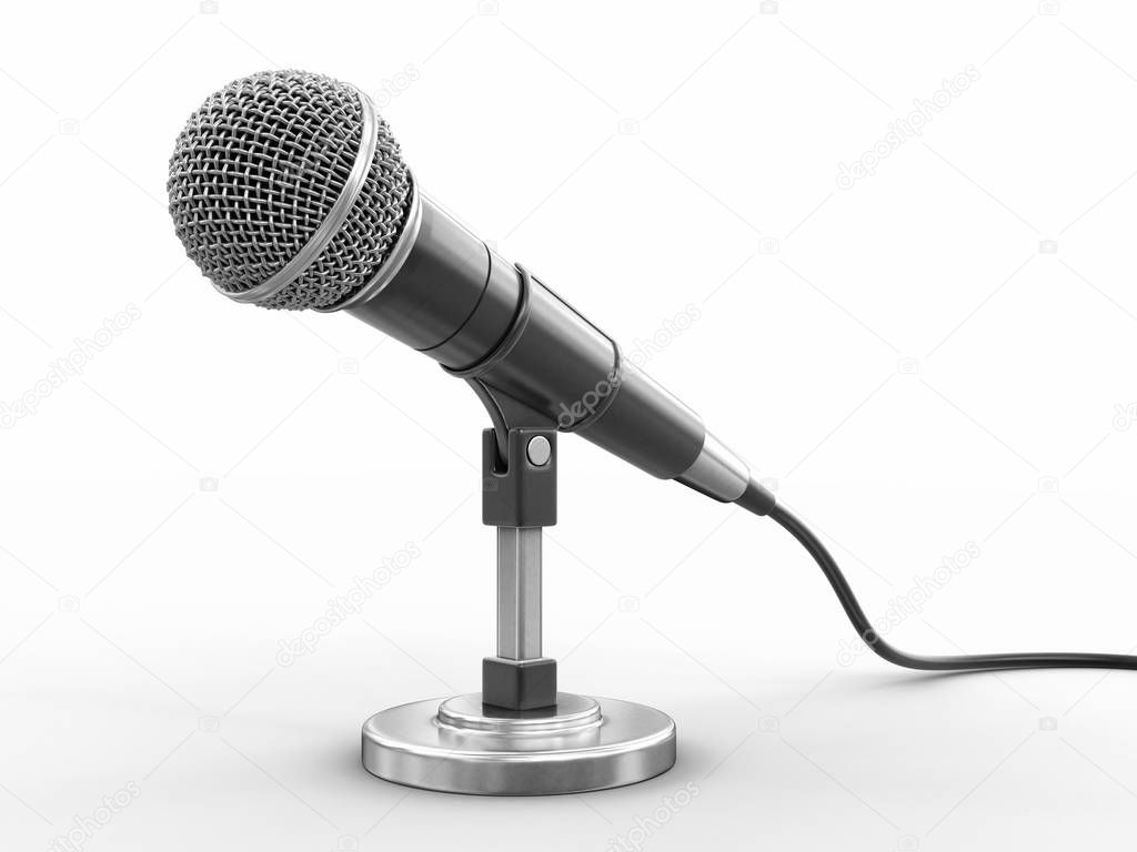 Microphone. Image with clipping path