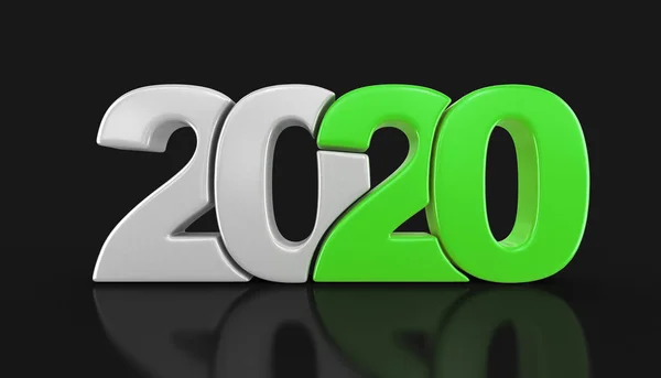 Año Nuevo 2020 Imagen Con Ruta Recorte — Foto de Stock