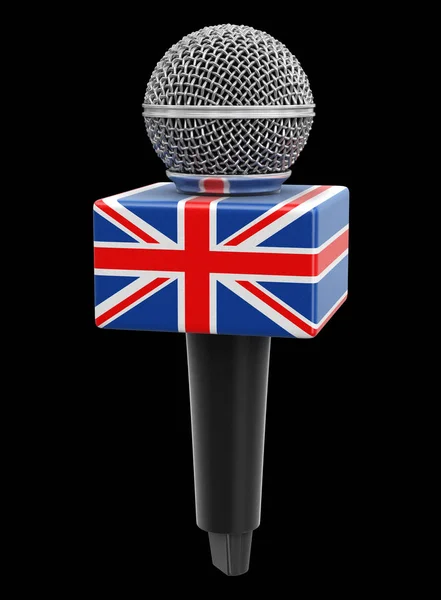 Microphone Flag Image Clipping Path — Stock Photo, Image