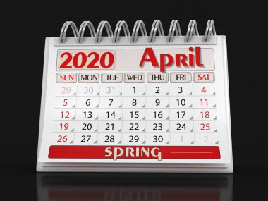 Takvim - Nisan 2020 (kırpma yolu dahil)