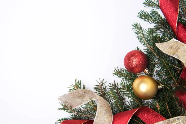 Fondo Navidad Festivo Con Decorations Christmas Invierno Año Nuevo Flatlay —  Fotos de Stock