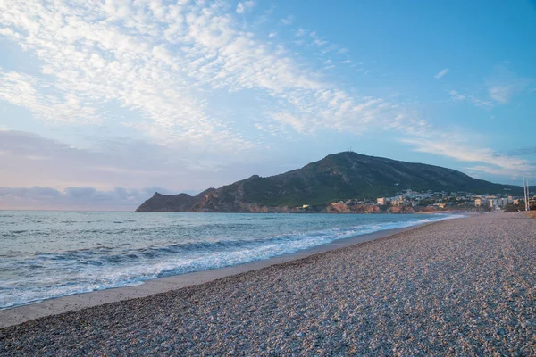 Albir Plaj Erken Monrning Doğal Costa Blanca Resort Alicante Spanya — Stok fotoğraf