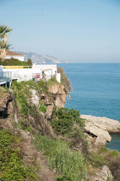 Slunečné Pobřeží Andaluského Nerja Malaga Španělsko — Stock fotografie