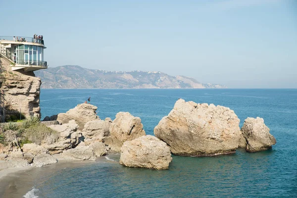 Slunečné Pobřeží Andaluského Nerja Malaga Španělsko — Stock fotografie