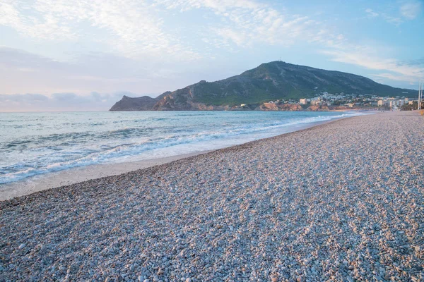 Albir Plaży Wczesnym Monrning Malowniczym Kurorcie Costa Blanca Alicante Hiszpania — Zdjęcie stockowe