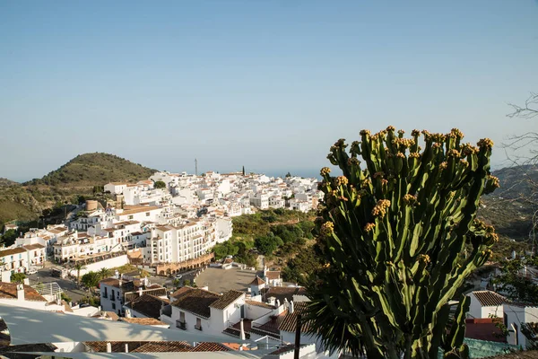 Frigiliana Hilltopp Oude Binnenstad Met Zijn Witgekalkte Huizen Malaga Spanje — Stockfoto