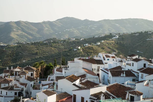 Frigiliana Hilltopp Cidade Velha Com Suas Casas Caiadas Branco Málaga — Fotografia de Stock