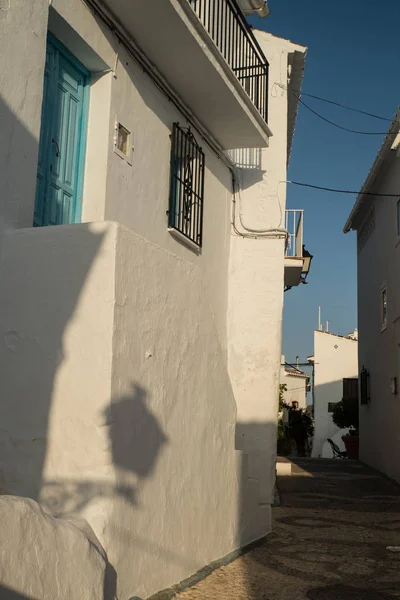 Rue Pavée Frigiliana Malaga Andalousie Espagne — Photo