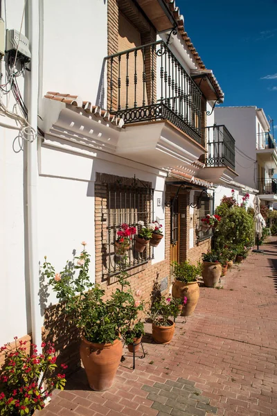 Benagalbon Old Town Traditional Andalusian Location Full Narrow Streets Flowerss — Stock Photo, Image