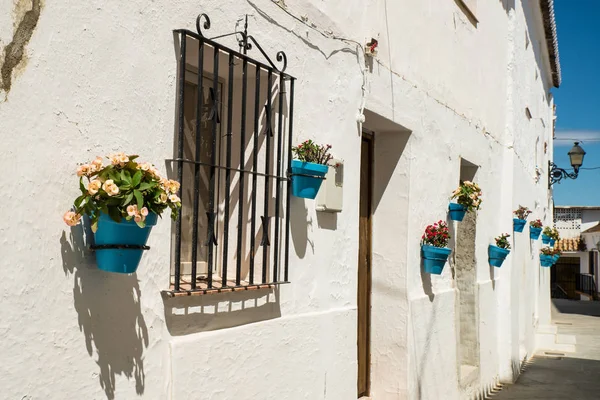 Traditionele Andalusische Dorpsstraat Mijas Malaga Spanje — Stockfoto