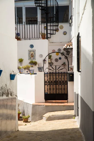 Calles Estrechas Pueblo Blanco Salobreña Andalucía España — Foto de Stock