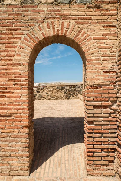 Old Adobe Arch Salobrena Castle Malaga Andalusia Spain — Stock Photo, Image