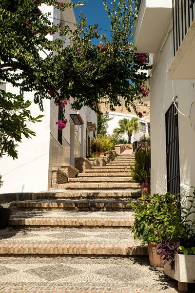 Narrow Pueblo Blanco Streets Salobrena Andalousie Espagne Images De Stock Libres De Droits