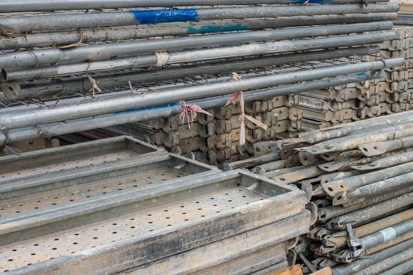 Matériaux Construction Assortis Stockés Dans Des Piles — Photo