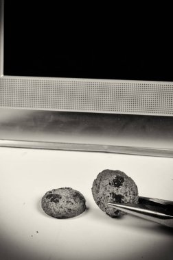 Çerezler, kavramı sorun giderme bilgisayar tamir pense görünümü kapatın. gri tonları