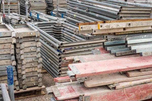 Assorted Construction Materials Stored Piles — Stock Photo, Image